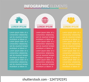 modern paper text box template, banner Infographic