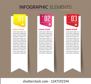 modern paper text box template, banner Infographic