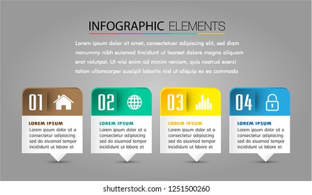 modern paper text box template, banner Infographic