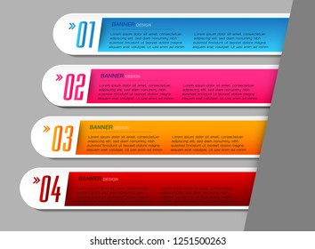 modern paper text box template, banner Infographic