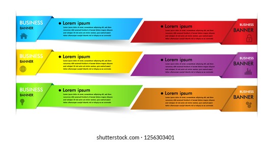 modern paper text box template, banner Infographic