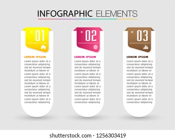 modern paper text box template, banner Infographic