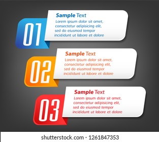 modern paper text box template, banner Infographic