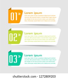 modern paper text box template, banner Infographic