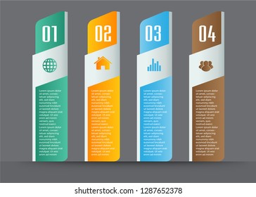 modern paper text box template for website computer graphic technology, banner Infographics