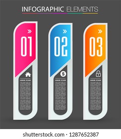 modern paper text box template for website computer graphic technology, banner Infographics