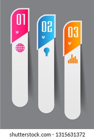 modern paper text box template, banner Infographic