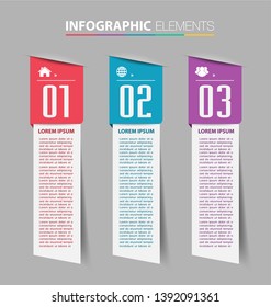 modern paper text box template, banner Infographic