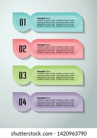 modern paper text box template, banner Infographic