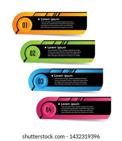 modern paper text box template, banner Infographic