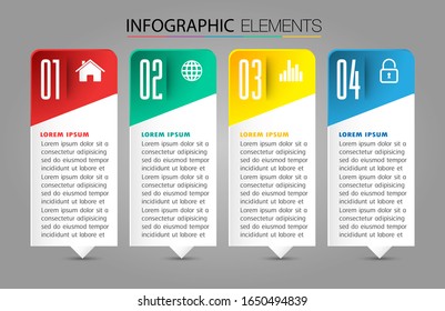 modern paper text box template, banner Infographic