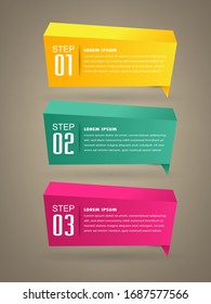 modern paper text box template, banner Infographic,3d speech bubble