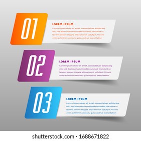 modern paper text box template, banner Infographic