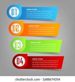 modern paper text box template, banner Infographic