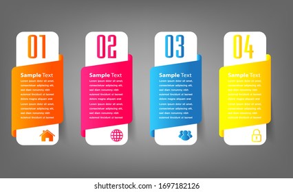 modern paper text box template, banner Infographic