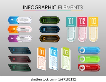 modern paper text box template, banner Infographic