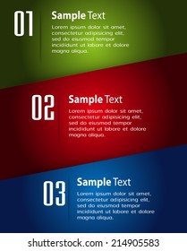 modern paper text box template for website and graphic, numbers.