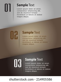 modern paper text box template for website and graphic, numbers.
