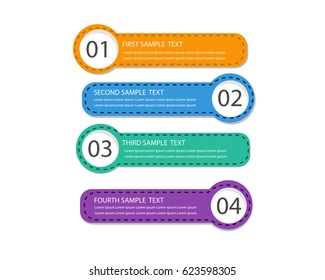 modern paper text box template, banner Infographic 