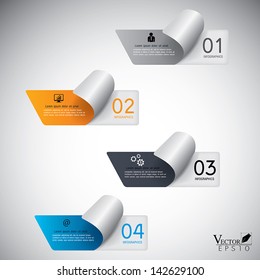 Modern paper Vector infographics.