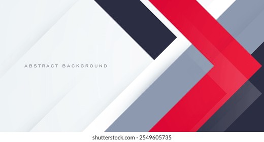 Modern papercut abstract background with bright color gray and red square arrow pattern combination on background. Eps10 vector