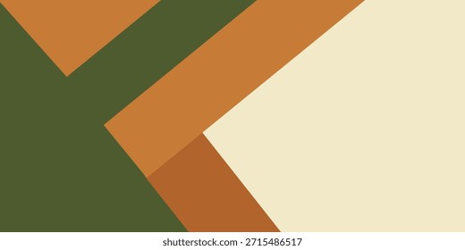 Modern papercut abstract background with gradient green and brown square pattern combination soft color on background. Eps10 vector