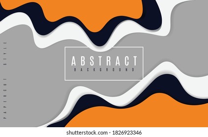 modern papercut background template with wave style concept