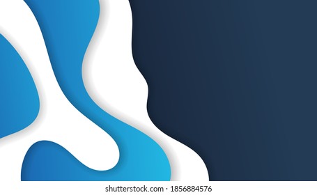 Modern papercut wave background. - Vector.