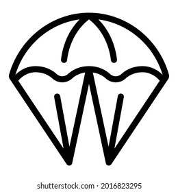 Modern parachute icon. Outline modern parachute vector icon for web design isolated on white background