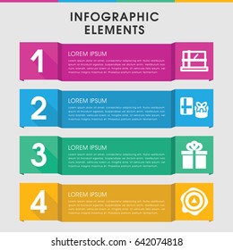 Modern parcel infographic template. infographic design with parcel icons includes parcel, arrow up. can be used for presentation, diagram, annual report, web design.