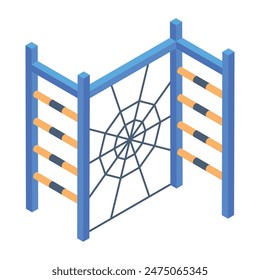 Modern  Park Rides Isometric Icons 
