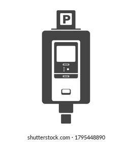 Modern Parking Meter - Vector Icon Illustration.