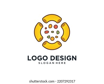 diseño del logotipo de la genética de partículas modernas	
