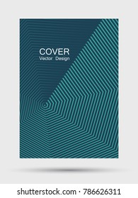 Modern party flyer design with blue hipster digital backdrop. Balanced annual report cover trendy background. Halftone texture lines gradient cover. Corporate report or party poster template