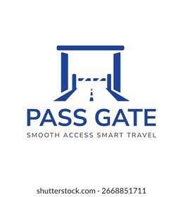 Modern Pass Gate Icon, Access Control Logo, Security Barrier Illustration