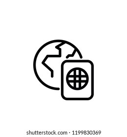 Modern passport icon