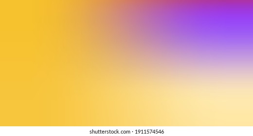 Modern Pastel Blank Smooth Surface Backdrop. Vibrant Bright Purple Trendy Frame Background. Soft Yellow Violet Watercolor Colorful Blurred Texture. Empty Pink Lavender Gradient Mesh Illustration.
