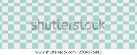 Modern Pastel Geometric Patterns: Pink Circles and Squares, Mint Green Checkerboard