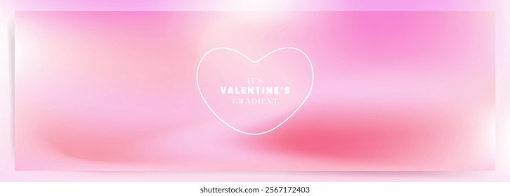 Modern Pastel Pink Gradient Card. An abstract watercolor background for romantic weddings, Valentines Day greetings, and heart love celebrations.