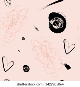 Modern pastel seamless nursery pattern in scandinavian style. Nordic graphic design, unique stylish print for interior, clothes and other decor. Vector EPS and jpg image, clipart, editable isolated