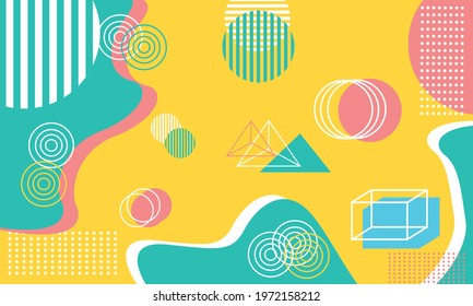 modern pastel yellow geometric background