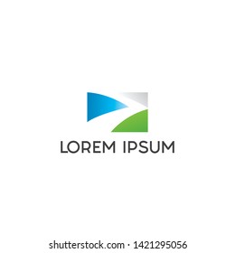 Modern path vector icon logo