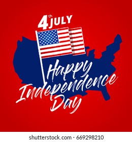 Modern Patriotic 4th Of July United States Of America Independence Day Celebration Illustration, Suitable For Social Media, Print, Background and Other Celebration Purpose