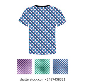 Modern and patriotic pattern design shirt with collection, editable vector