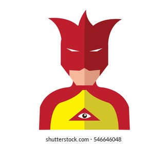 Modern Patriotic Superhero Flat Avatar