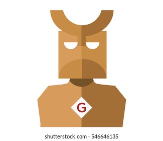 Modern Patriotic Superhero Flat Avatar