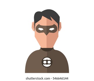 Modern Patriotic Superhero Flat Avatar