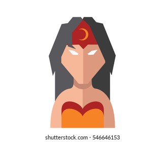 Modern Patriotic Superhero Flat Avatar