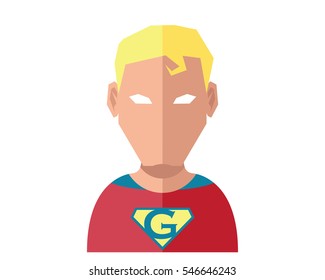 Modern Patriotic Superhero Flat Avatar