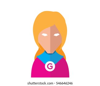 Modern Patriotic Superhero Flat Avatar